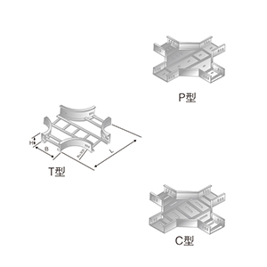 LQJ-04AT、P、C型鋁合金水平四通橋架