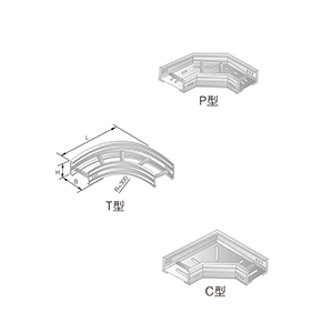 LQJ-02BT、P、C型鋁合金水平彎通橋架